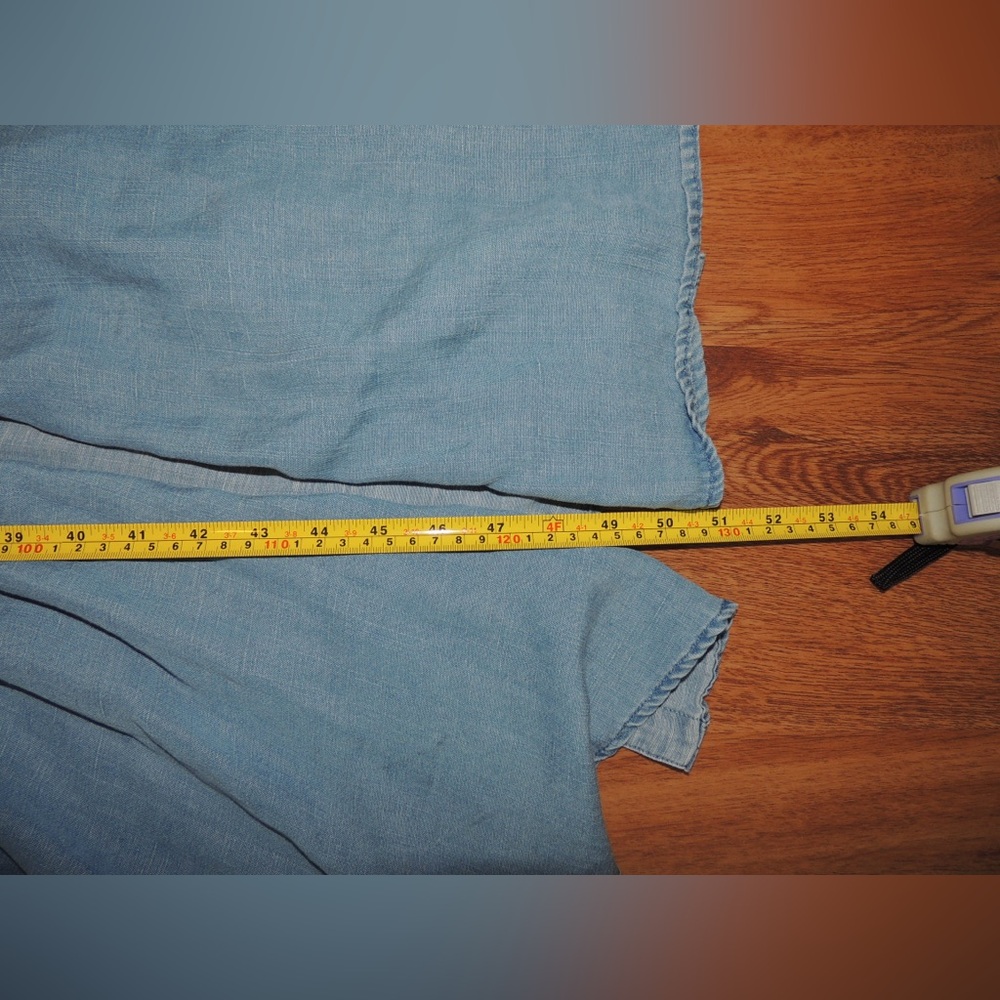 LOFT Light Blue Casual Denim Dress - Picture 6 of 7